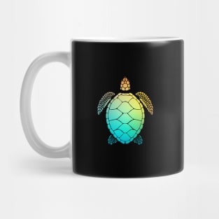 Cute Turtle Loves The Beach - Yeah Save The Sea Turtle Black Mug